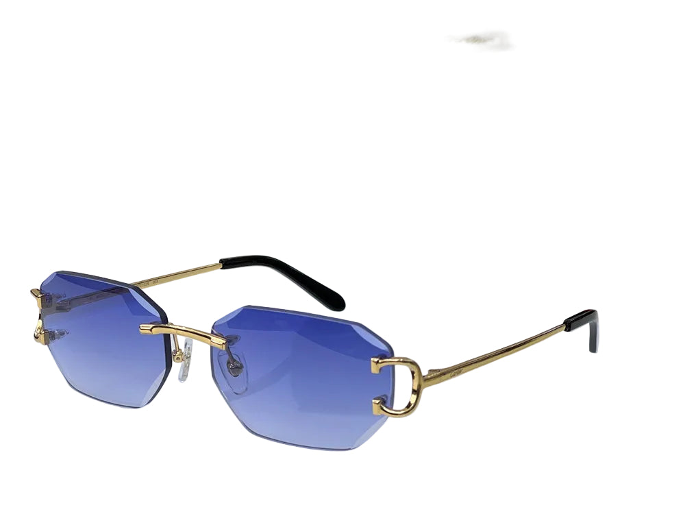 Cartier Diamond Cut Big C Frame Sunglasses