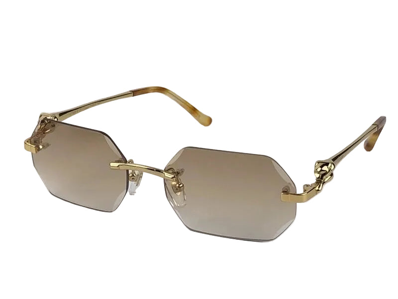Cartier Diamond Cut Panther Frame Sunglasses - FramesLuxx